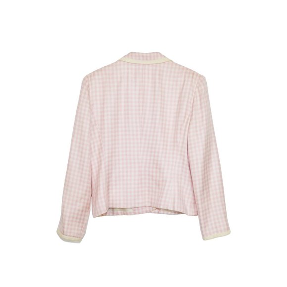 Dior Pink Checkered Jacket US 12/EU 42 // Vintage - Picture 4 of 9